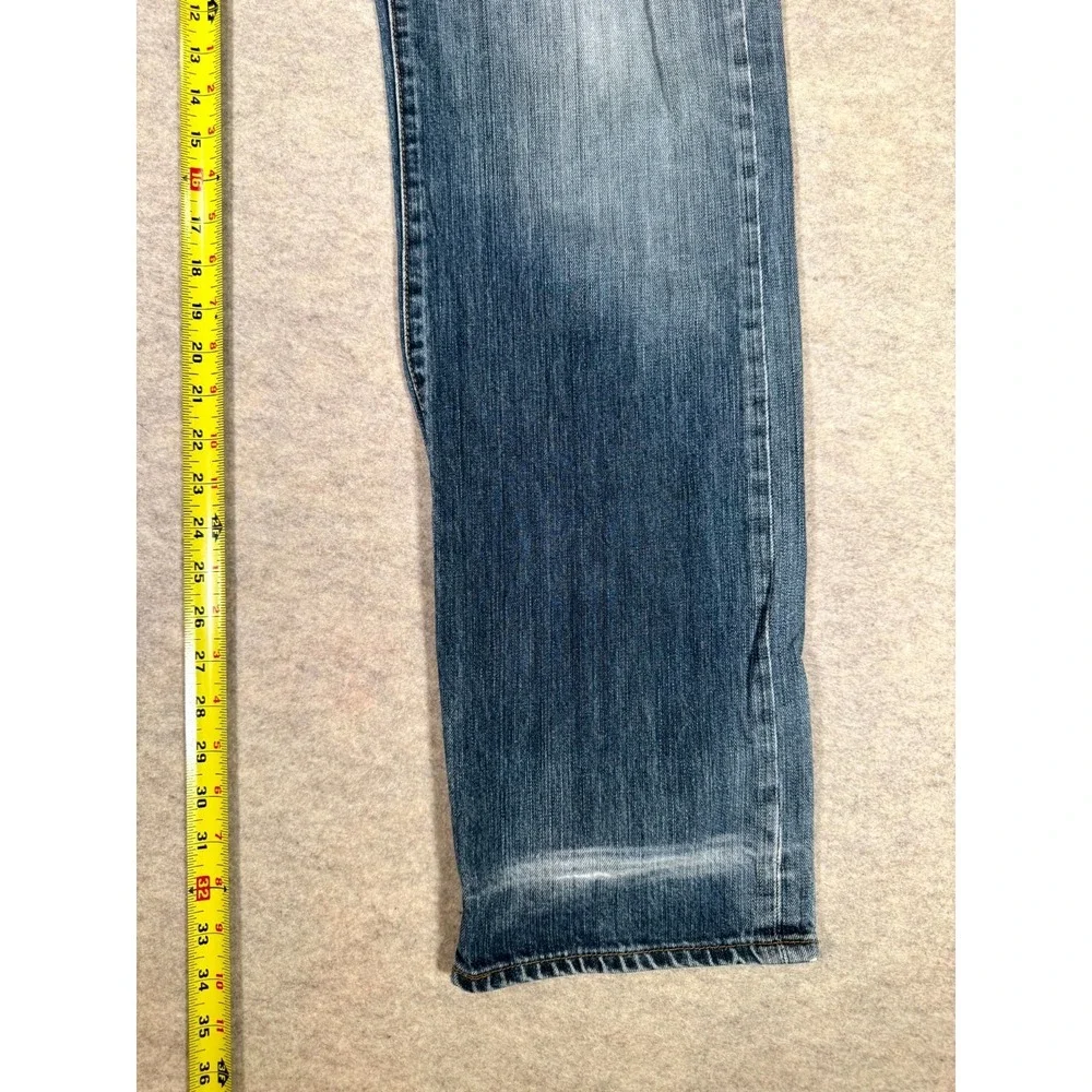 Levis 501 Straight Fit Jeans Men 36x36 Blue Denim Cotton Button Fly Mid Rise